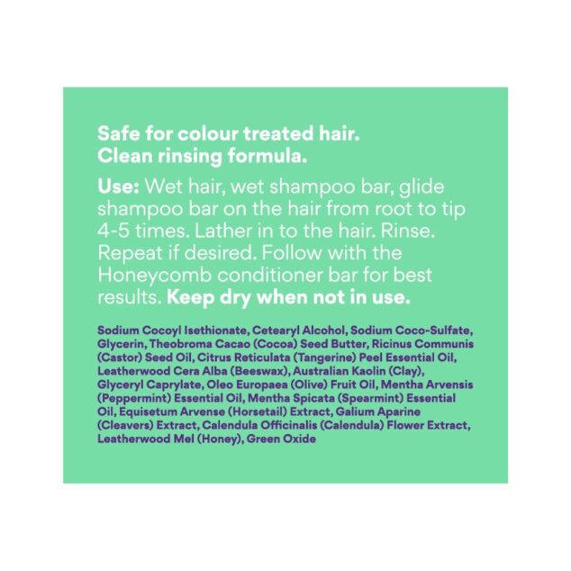 Bee Clean for Oily Hair and Scalp - pH Balanced Shampoo Bar