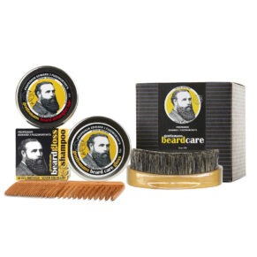 DELUXE Big Beard & Hair Grooming Kit & Boar Bristle Beard Brush