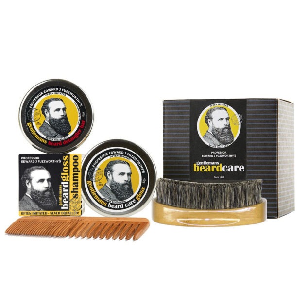 DELUXE Big Beard & Hair Grooming Kit & Boar Bristle Beard Brush