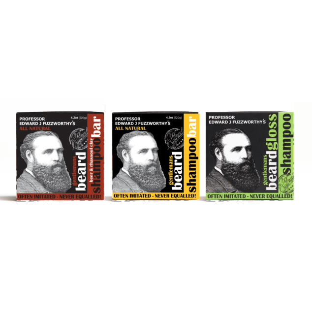 Professor Fuzzworthy Beard Shampoo 3 Pack Variety